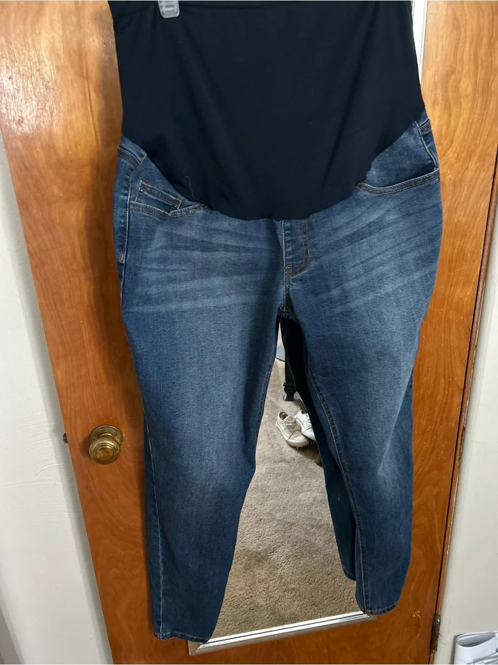 Time and Tru Dark Blue Maternity Jeggings